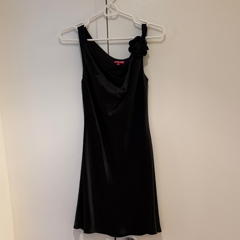 STAUD Black Mini Dress